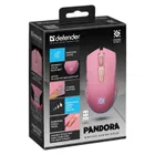 Defender, Pandora, mysz bezprzewodowa, GM-502 RF, 3200DPI 7P, różowa, 52501