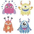 Diamond Dotz by number, diamentowa mozaika, Tiny monsters 2 obrazki