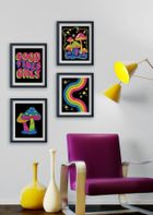 Diamond Dotz, diamentowa mozaika, flokowana, Neon Good vibes, 4 obrazki