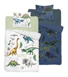 Dino, fluo, 2-częściowy komplet pościeli świecącej w ciemności, 160-200 cm