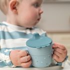 Done By Deer, Foodie, Happy Dots, kubek z ustnikiem, blue