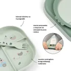 Done By Deer, Foodie, Tiny Farm, zestaw obiadowy z przyssawką, green