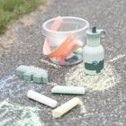 Done by Deer, Sea, butelka metalowa ze słomką, beige