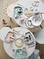 Done by Deer, talerzyk z przyssawką, blue