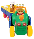 Dumel Discovery, Traktor Farmer, interaktywny pojazd rolniczy z przyczepą i figurkami zwierząt