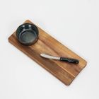 eh Excellent Houseware, deska do serwowania przekąsek, z miseczką i nożykiem