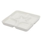 Eh Excellent Houseware, półmisek do przekąsek z przegródkami, 22-22 cm