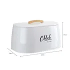 Elitehoff, chlebak, pojemnik stalowy na pieczywo, biały, e-6325