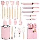 Elitehoff, zestaw noży i przyborów kuchennych w stojaku, 19 elementów