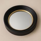 Emako, Dem, okrągłe lustro w czarnej ramie, 40,5 cm