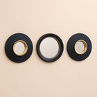 Emako, Dem, zestaw okrągłych luster w czarnych ramach, 25,5 cm, 3 szt.