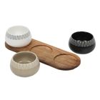 Emako, Rori, miseczki na przekąski z tacą, 3 szt.