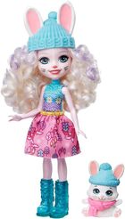 Enchantimals, Zimowa Chatka Bevy Bunny, zestaw z lalką i figurką