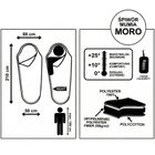 Enero Camp, śpiwór turystyczny z kompresją, moro, 50-80-210 cm