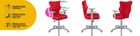 Entelo, Duo, krzesło biurowe z podłokietnikami, wzrost 159-188 cm, czerwone