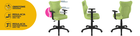 Entelo, Duo, krzesło biurowe z podłokietnikami, wzrost 159-188 cm, zielone