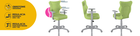 Entelo, Duo, krzesło biurowe z podłokietnikami, wzrost 159-188 cm, zielone