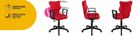 Entelo, Norm, krzesło biurowe z podłokietnikami, wzrost 159-188 cm, czerwone