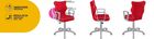 Entelo, Norm, krzesło biurowe z podłokietnikami, wzrost 159-188 cm, czerwone
