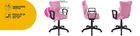 Entelo, Norm, krzesło biurowe z podłokietnikami, wzrost 159-188 cm, różowe