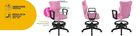 Entelo, Norm, krzesło młodzieżowe z podnóżkiem i podłokietnikami, wzrost 146-176,5 cm, różowe