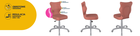 Entelo, Petit, krzesło biurowe, wzrost 159-188 cm, różowe