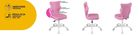 Entelo, Petit, krzesło dziecięce, wzrost 119-142 cm, różowe