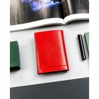 Etui na dokumenty, czerwone, skórzane, Rovicky