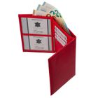 Etui na karty, czerwone, skóra ekologiczna, 4U Cavaldi
