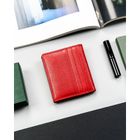 Etui na karty, czerwone, skórzane, RFID, 4U Cavaldi