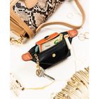 Etui na klucze, czarne, skóra ekologiczna, Peterson