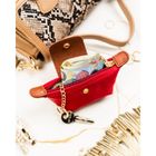 Etui na klucze, czerwone, skóra ekologiczna, Peterson