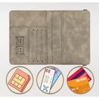 Etui na paszport, szare, skóra ekologiczna, Peterson