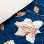 Eurofirany, komplet pościeli satynowej, Nika, 220-200 cm, granatowy