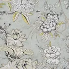 Eurofirany, komplet pościeli satynowej, Spring, 140-200 cm, jasnostalowy