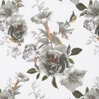 Eurofirany, komplet pościeli satynowej, Spring, 220-200 cm, biały