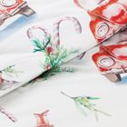 Eurofirany, komplet pościeli świątecznej, Candy, 160-200 cm, biały