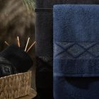 Eurofirany, ręcznik, Azari, 50-90 cm, granatowy