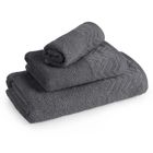 Eurofirany, ręcznik, Loren, 50-90 cm, grafitowy