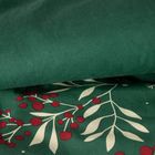 Eurofirany, świąteczny komplet pościeli, Cristian, 160-200 cm, butelkowy zielony