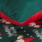 Eurofirany, świąteczny komplet pościeli, galdor, 160-200 cm, zielony