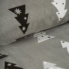 Eurofirany, świąteczny komplet pościeli, Lenon, 140-200 cm, stalowy