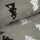 Eurofirany, świąteczny komplet pościeli, Lenon, 160-200 cm, stalowy