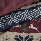 Eurofirany, świąteczny komplet pościeli, Skandy, 220-200 cm, granatowy