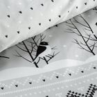 Eurofirany, świąteczny komplet pościeli, Tasha, 140-200 cm, biały