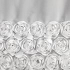 Eurofirany, zasłona gotowa, Roses, na taśmie, 150-90 cm, biały