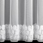 Eurofirany, zasłona gotowa, Roses, na taśmie, 400-160 cm, biały