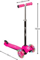 EVO, Light Up Mini Cruiser, hulajnoga, 3-kołowa, różowa
