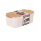 Excellent Houseware, chlebak z bambusową pokrywką, 33-18,5-12 cm