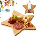 Excellent Houseware, deska do krojenia i serwowania, gwiazda, drewniana